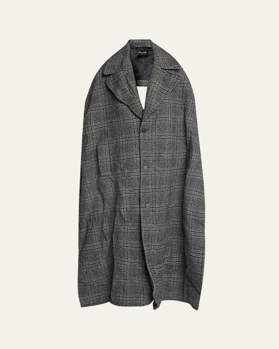 Check Coat Stole